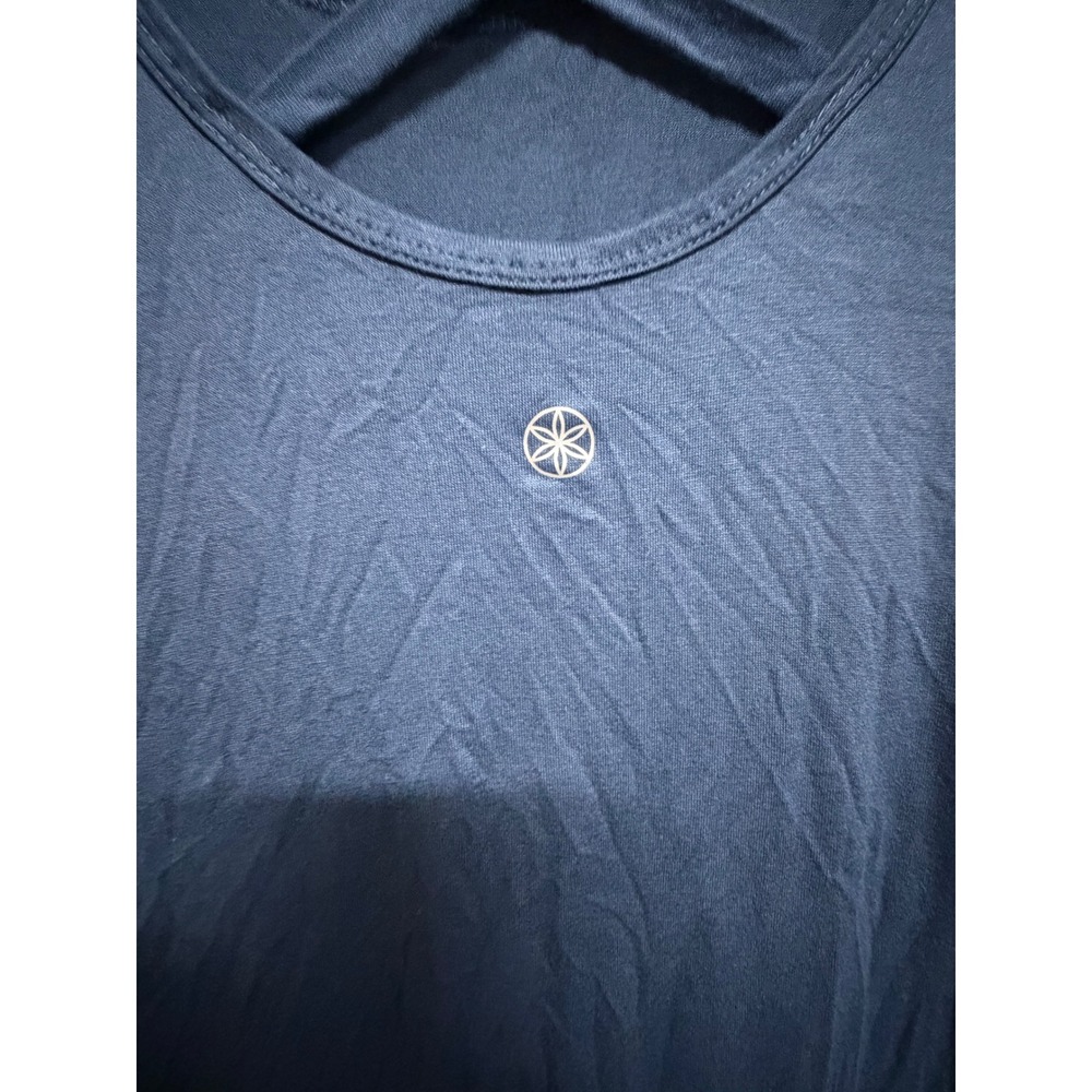 Gaiam Women's Navy Criss Cross Back Long Sleeve Yoga Top XS Soft Stretch - Picture 5 of 7